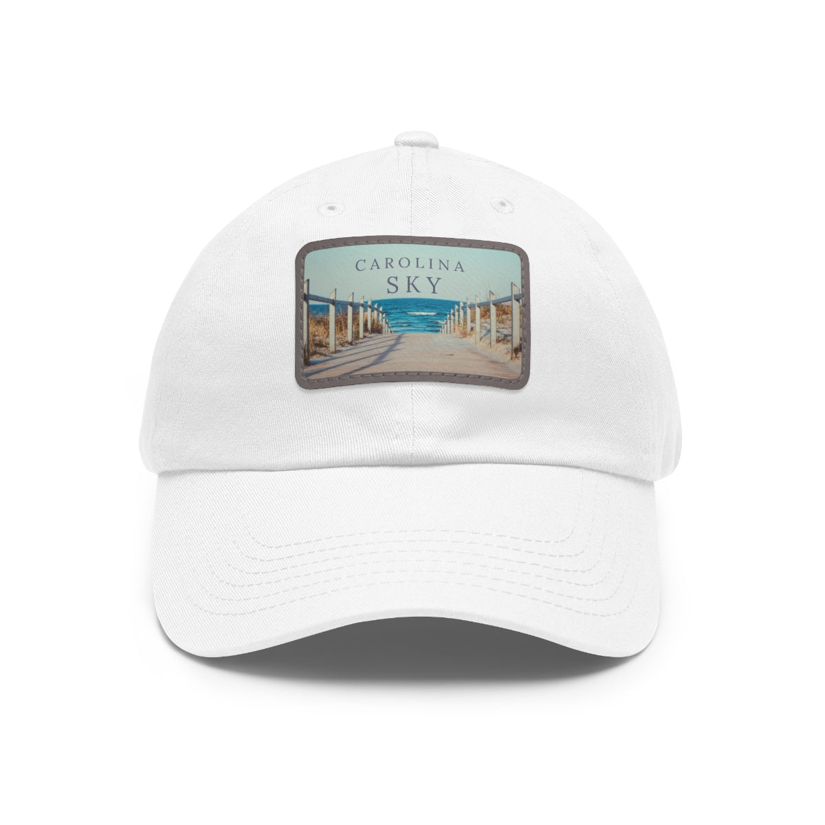Carolina Sky Leather Patch Hat