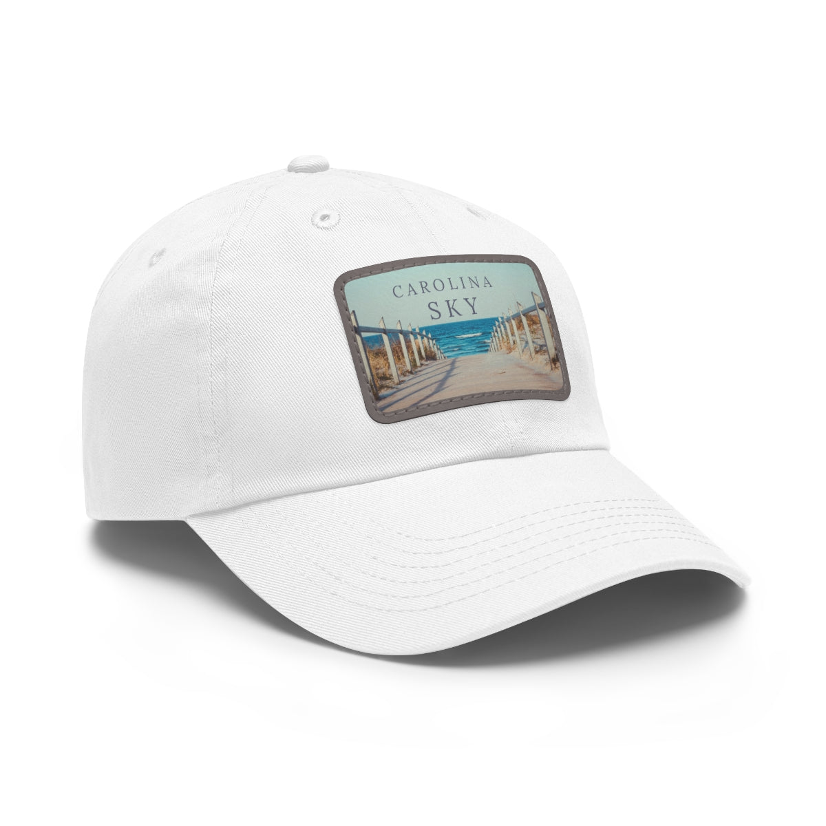 Carolina Sky Leather Patch Hat